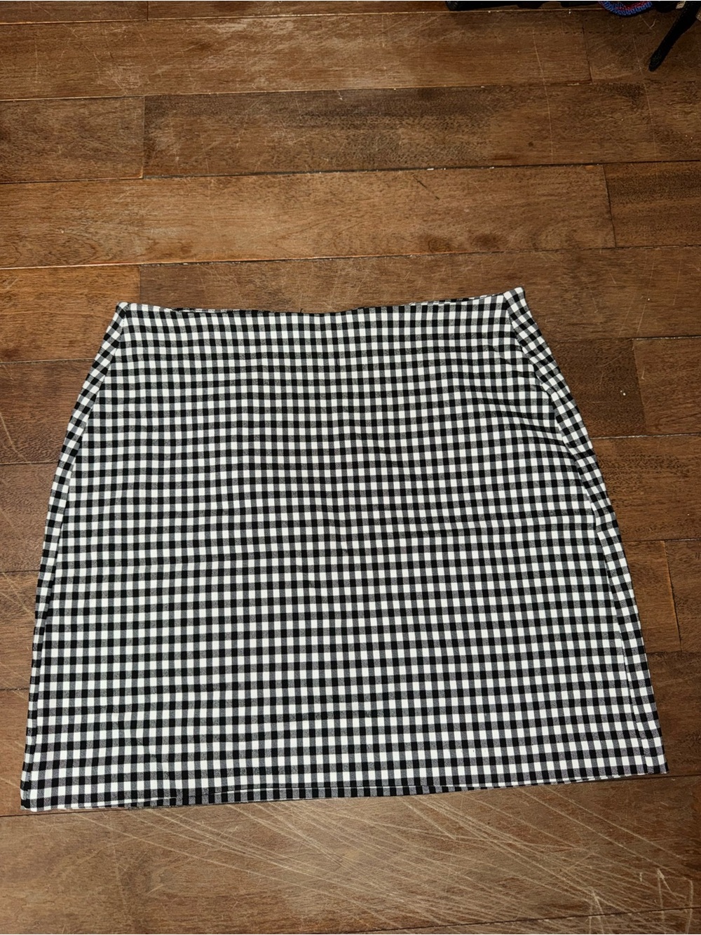 Jules & Leopold Black and White Gingham Mini Skirt